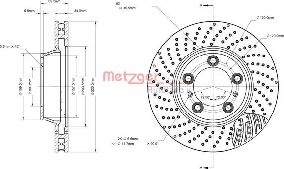 Metzger 6110881 - Гальмівний диск avtolavka.club