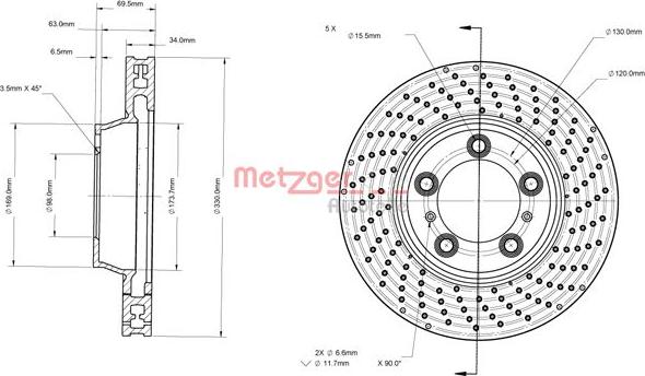 Metzger 6110882 - Гальмівний диск avtolavka.club