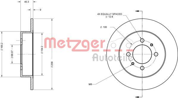 Metzger 6110398 - Гальмівний диск avtolavka.club