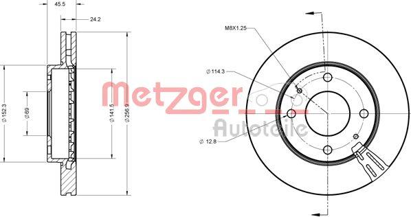 Metzger 6110358 - Гальмівний диск avtolavka.club