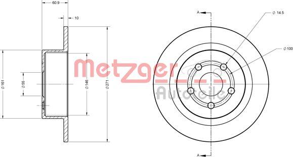 Metzger 6110374 - Гальмівний диск avtolavka.club