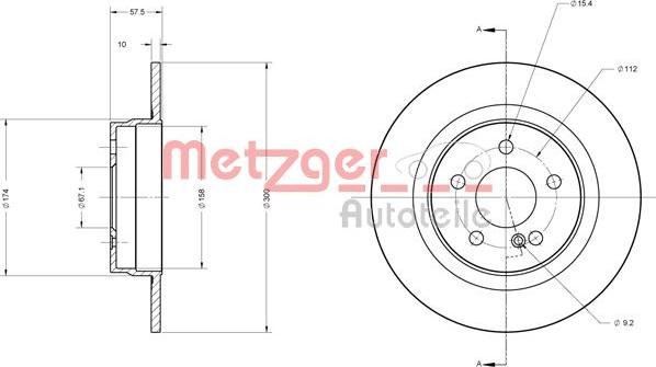 Metzger 6110209 - Гальмівний диск avtolavka.club