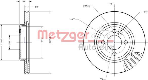 Metzger 6110207 - Гальмівний диск avtolavka.club