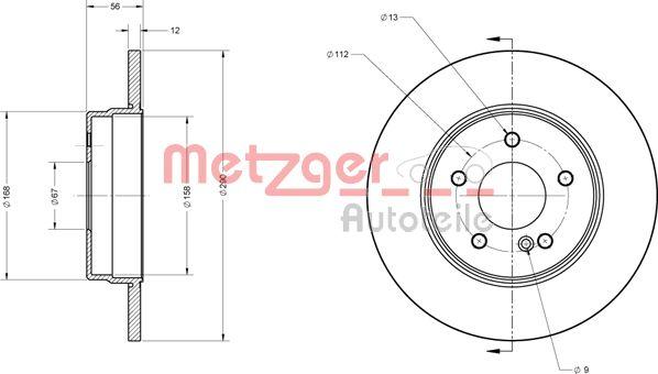 Metzger 6110218 - Гальмівний диск avtolavka.club