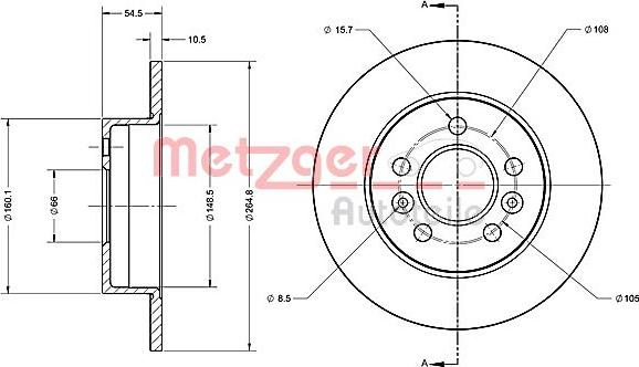 Metzger 6110273 - Гальмівний диск avtolavka.club