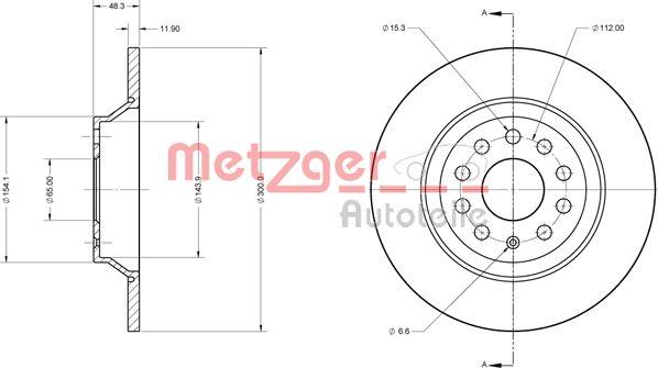 Metzger 6110747 - Гальмівний диск avtolavka.club