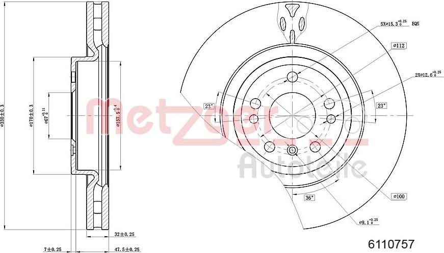 Metzger 6110757 - Гальмівний диск avtolavka.club