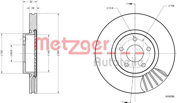 Metzger 6110789 - Гальмівний диск avtolavka.club