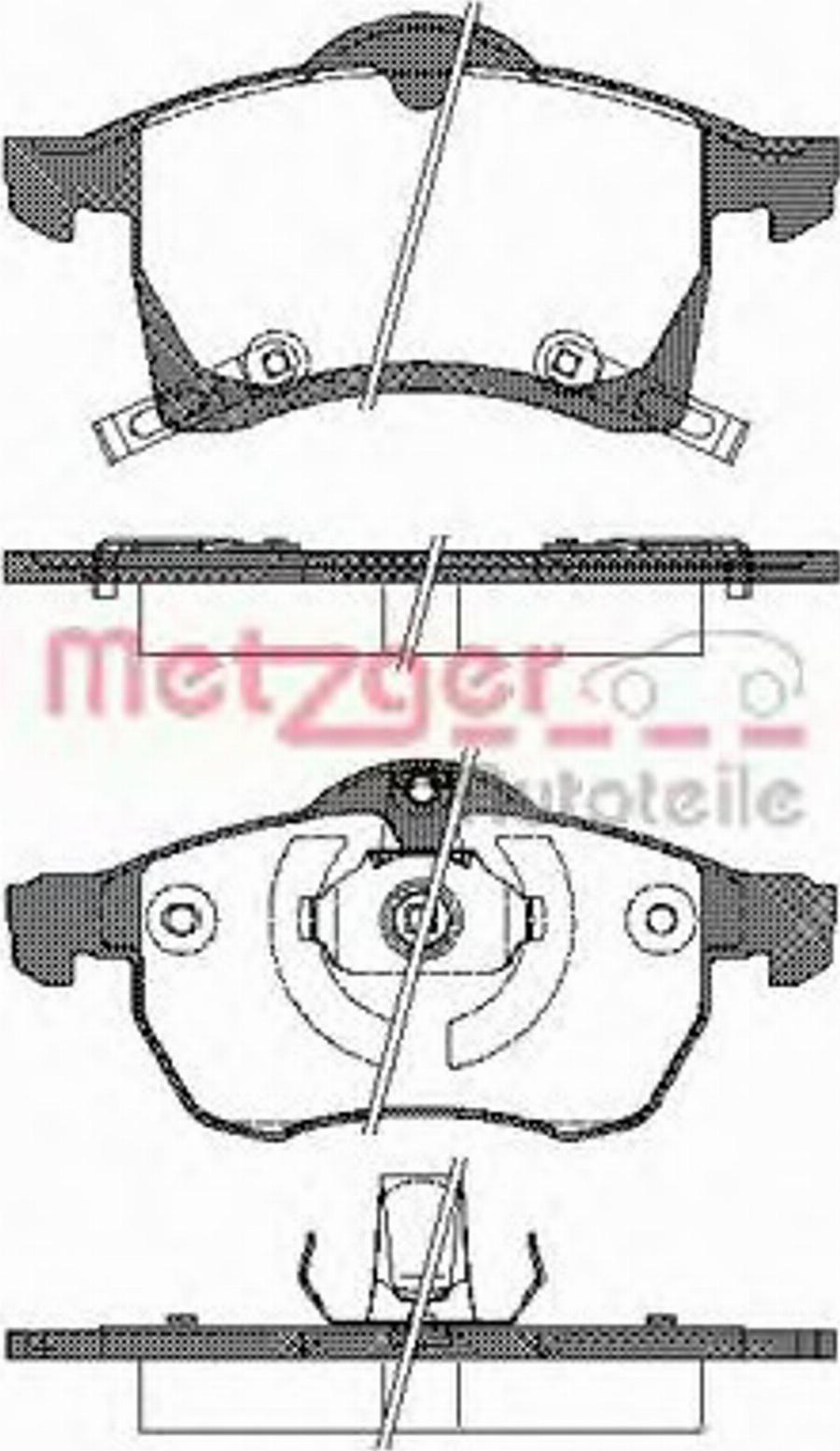 Metzger 068302 - Гальмівні колодки, дискові гальма avtolavka.club