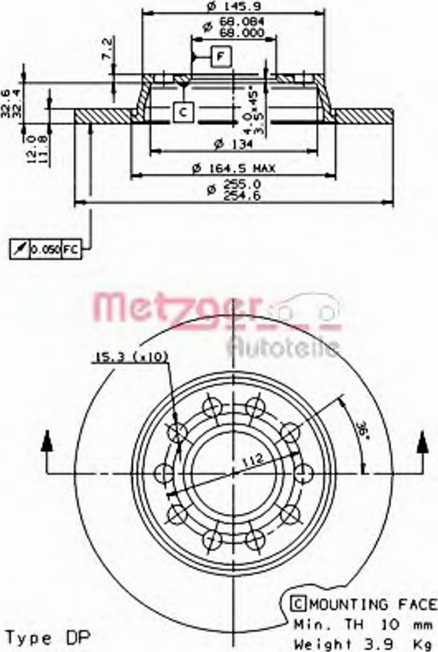 Metzger 14929 - Гальмівний диск avtolavka.club