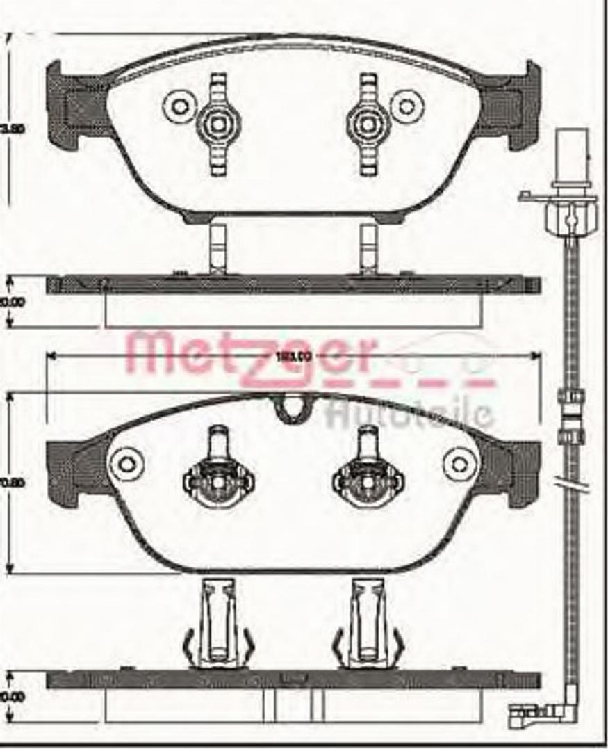 Metzger 1441.02 - Гальмівні колодки, дискові гальма avtolavka.club