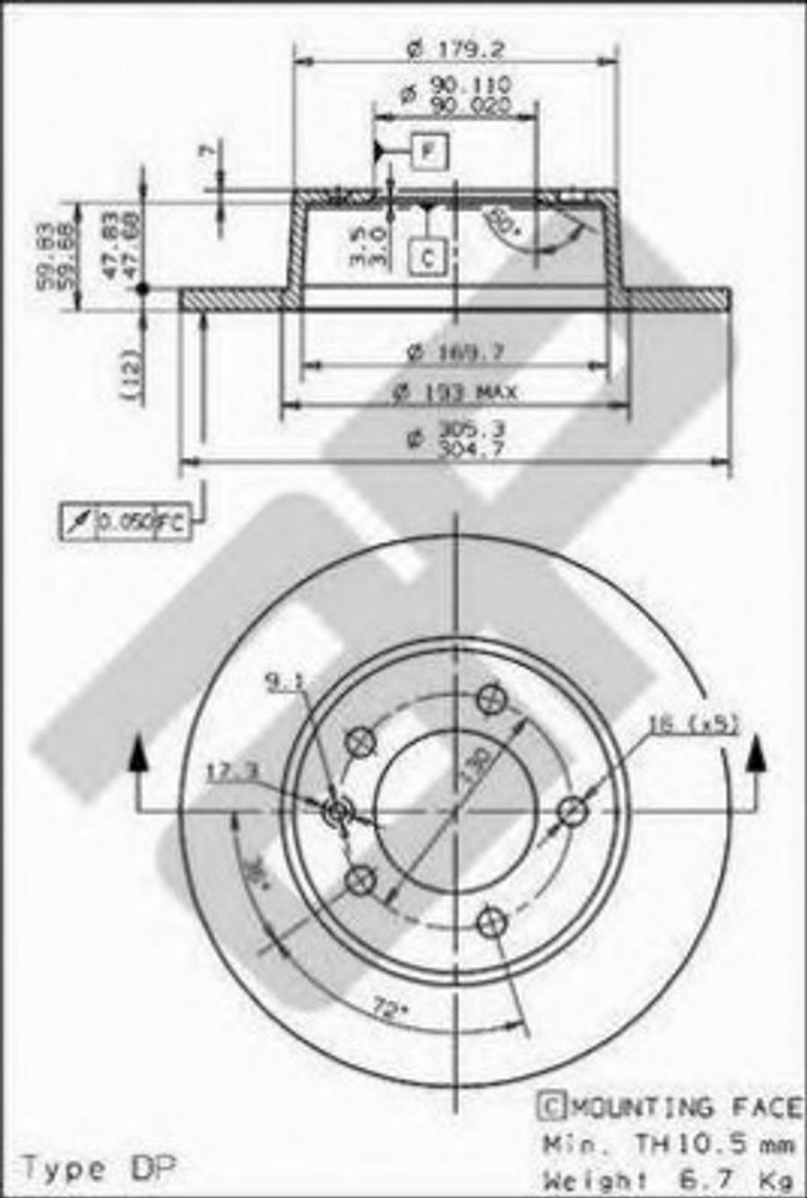 Metzger 14825 - Гальмівний диск avtolavka.club