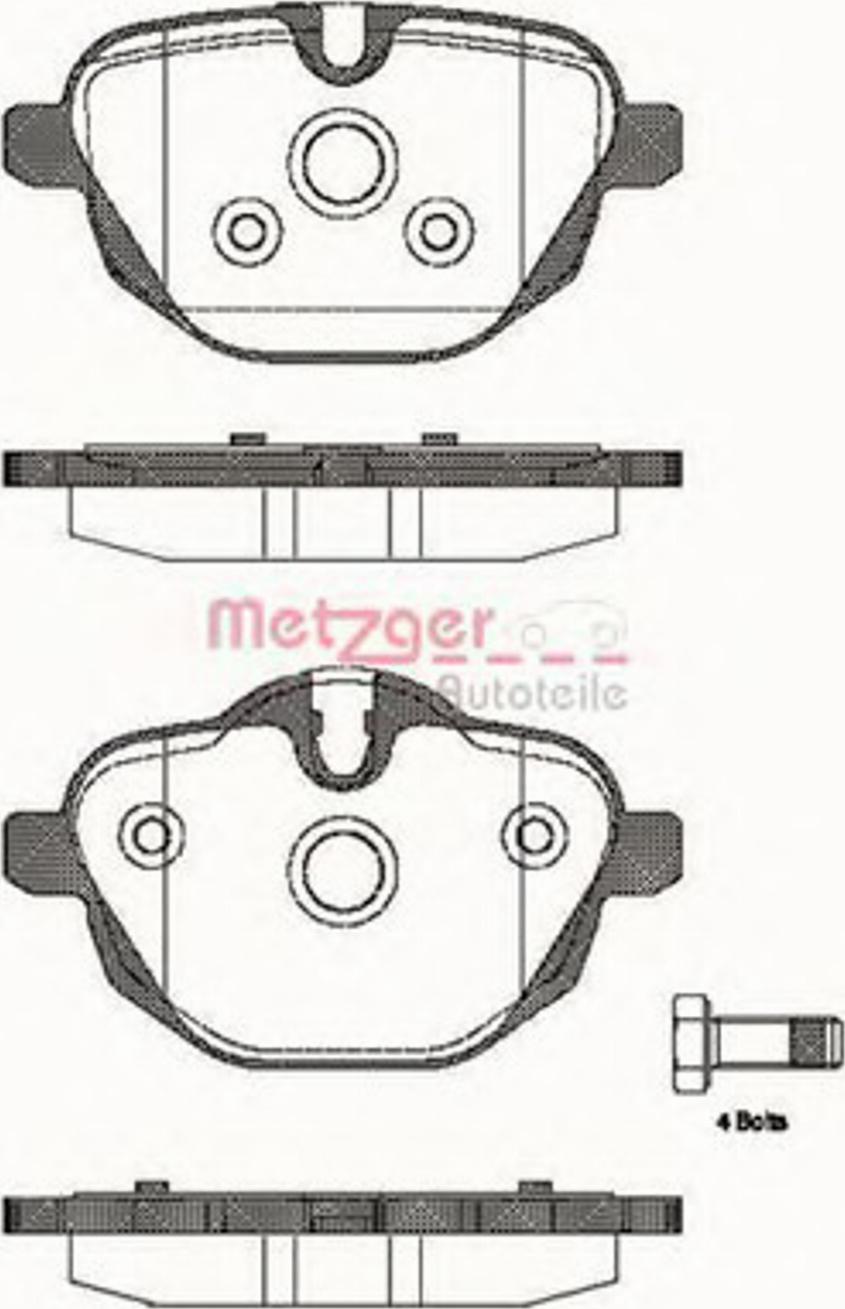 Metzger 1421.00 - Гальмівні колодки, дискові гальма avtolavka.club