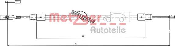 Metzger 10.9437 - Трос, гальмівна система avtolavka.club