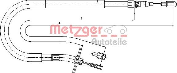 Metzger 10.9875 - Трос, гальмівна система avtolavka.club