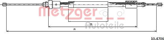 Metzger 10.4706 - Трос, гальмівна система avtolavka.club