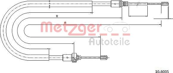 Metzger 10.6035 - Трос, гальмівна система avtolavka.club