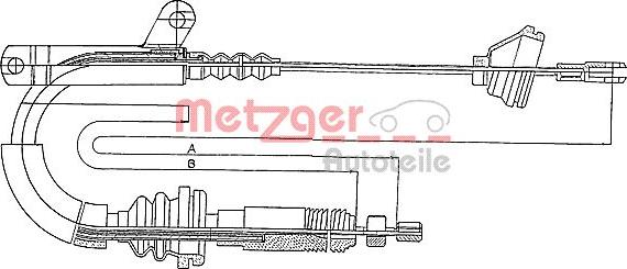 Metzger 10.817 - Трос, гальмівна система avtolavka.club