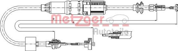 Metzger 10.3442 - Трос, управління зчепленням avtolavka.club