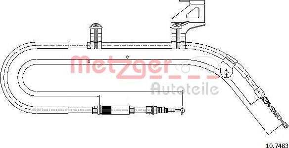 Metzger 10.7483 - Трос, гальмівна система avtolavka.club
