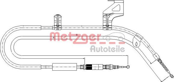 Metzger 10.7585 - Трос, гальмівна система avtolavka.club