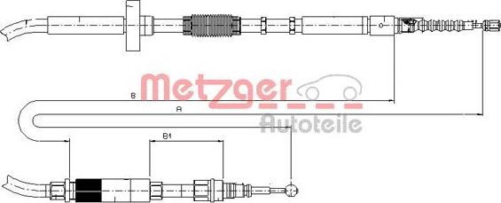 Metzger 10.7531 - Трос, гальмівна система avtolavka.club