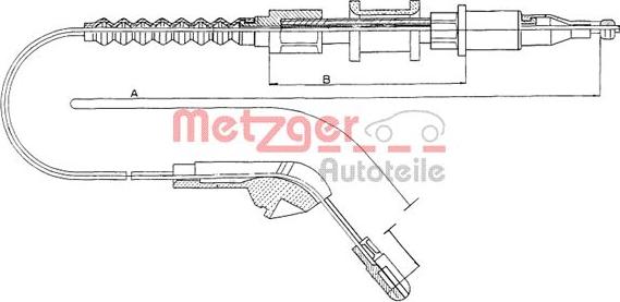 Metzger 11.5943 - Трос, гальмівна система avtolavka.club