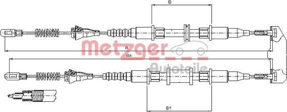 Metzger 11.5854 - Трос, гальмівна система avtolavka.club