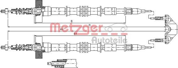 Metzger 11.5861 - Трос, гальмівна система avtolavka.club