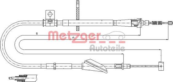 Metzger 11.5741 - Трос, гальмівна система avtolavka.club