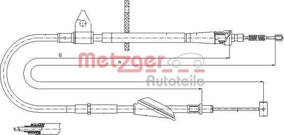 Metzger 11.5743 - Трос, гальмівна система avtolavka.club