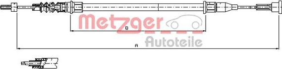 Metzger 11.5761 - Трос, гальмівна система avtolavka.club