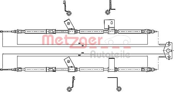 Metzger 11.5780 - Трос, гальмівна система avtolavka.club