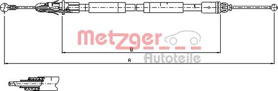 Metzger 11.6804 - Трос, гальмівна система avtolavka.club