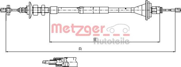 Metzger 11.2911 - Трос, управління зчепленням avtolavka.club