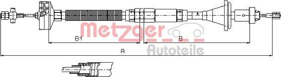 Metzger 11.2913 - Трос, управління зчепленням avtolavka.club