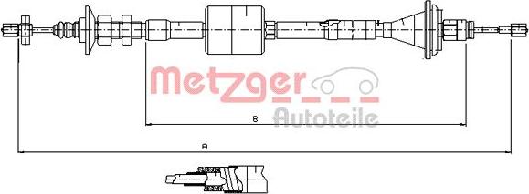 Metzger 11.2912 - Трос, управління зчепленням avtolavka.club