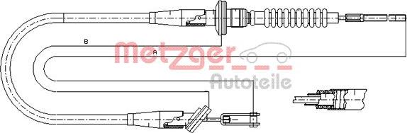 Metzger 11.2535 - Трос, управління зчепленням avtolavka.club