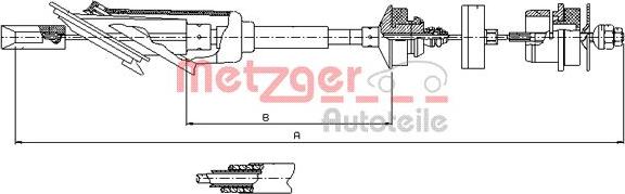 Metzger 11.2254 - Трос, управління зчепленням avtolavka.club