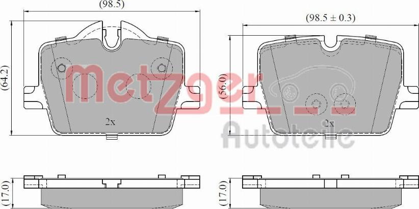 Metzger 1170958 - Гальмівні колодки, дискові гальма avtolavka.club