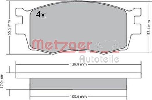 Metzger 1170441 - Гальмівні колодки, дискові гальма avtolavka.club