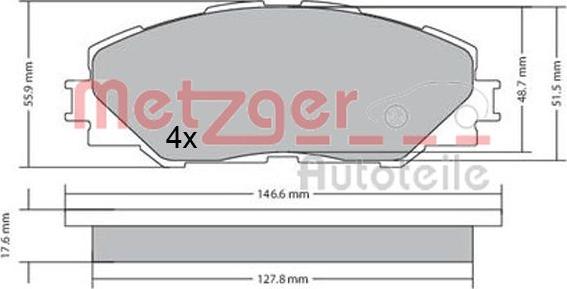 Metzger 1170443 - Гальмівні колодки, дискові гальма avtolavka.club