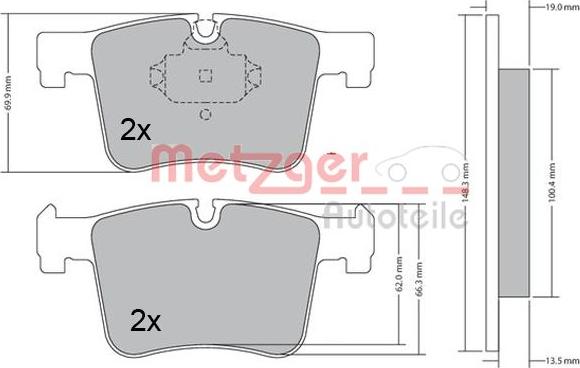 Metzger 1170469 - Гальмівні колодки, дискові гальма avtolavka.club