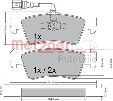 Metzger 1170465 - Гальмівні колодки, дискові гальма avtolavka.club