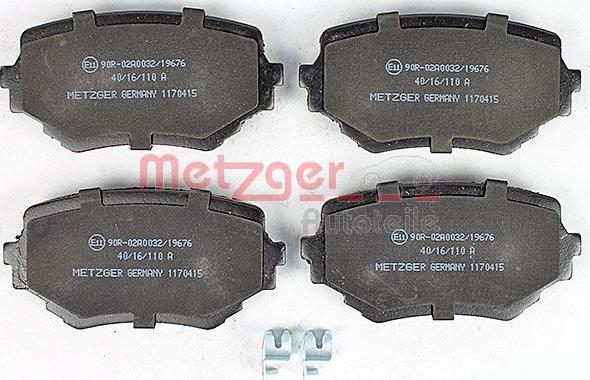 Metzger 1170415 - Гальмівні колодки, дискові гальма avtolavka.club