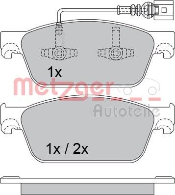 Metzger 1170484 - Гальмівні колодки, дискові гальма avtolavka.club