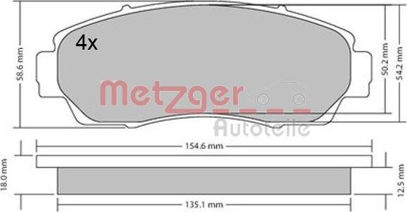 Metzger 1170482 - Гальмівні колодки, дискові гальма avtolavka.club