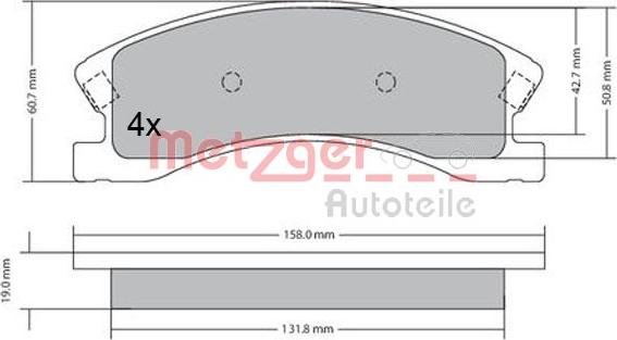 Metzger 1170439 - Гальмівні колодки, дискові гальма avtolavka.club