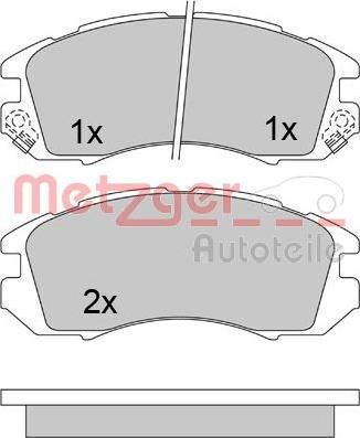 Metzger 1170474 - Гальмівні колодки, дискові гальма avtolavka.club