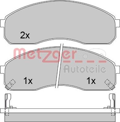 Metzger 1170501 - Гальмівні колодки, дискові гальма avtolavka.club